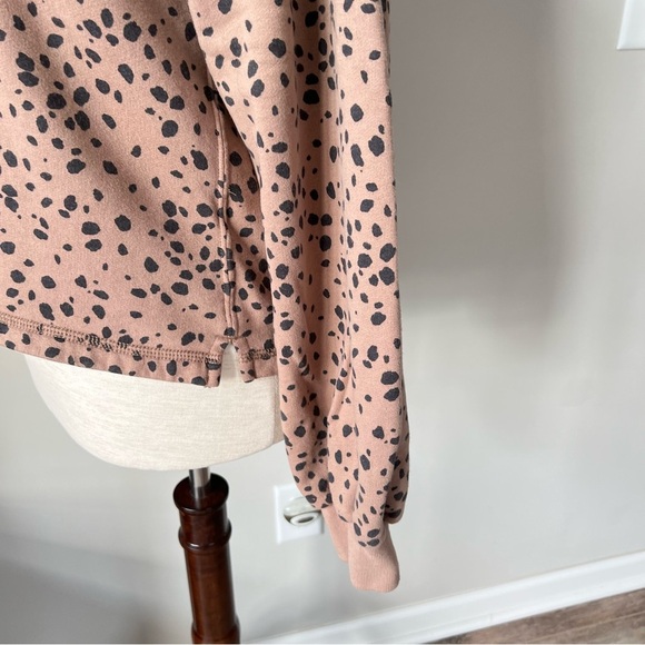 Abercrombie & Fitch Trendy Leopard High Neck Bubble Sleeve Sweatshirt - Picture 6 of 12